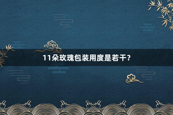 11朵玫瑰包装用度是若干？